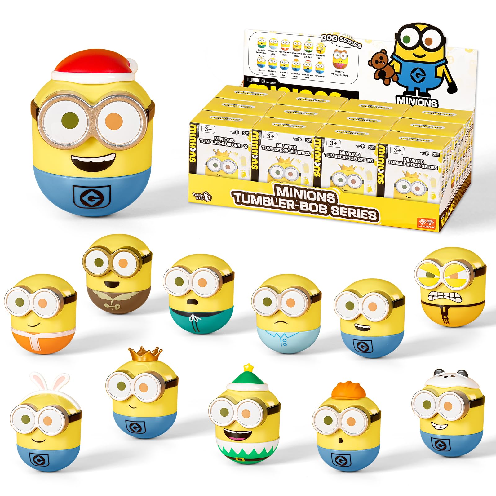 Amazon.com: Minions Blind Box Figures, Mini Wobbler Toy Action